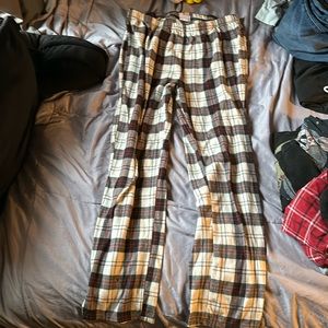 Fuzzy plaid Pj pants